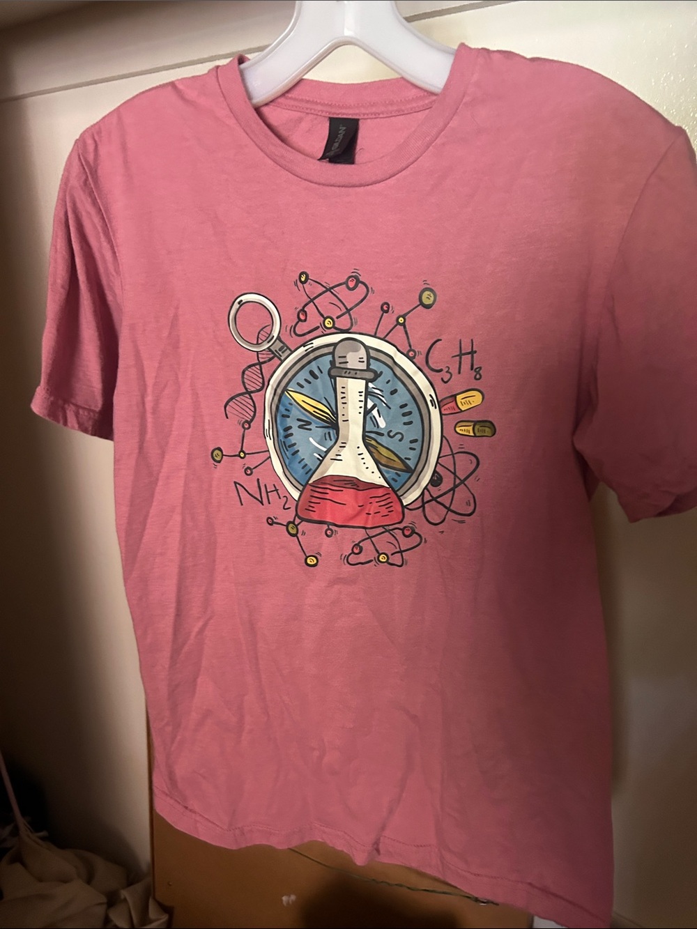 Science Graphic Pink Men’s Crew T-Shirt